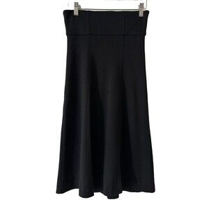 Diane Von Furstenberg A Line Knee Length Skirt Black Size 2 Knit Wool